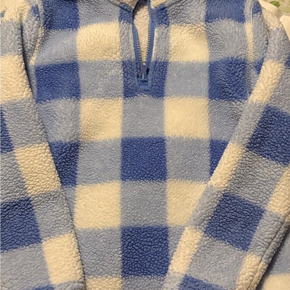 Vineyard Vines Blue and White Striped Fleece